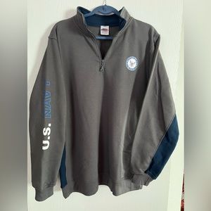 USNAVY XL Sweatshirt with US Navy on the arm Naval Emblem on Front of shirt.